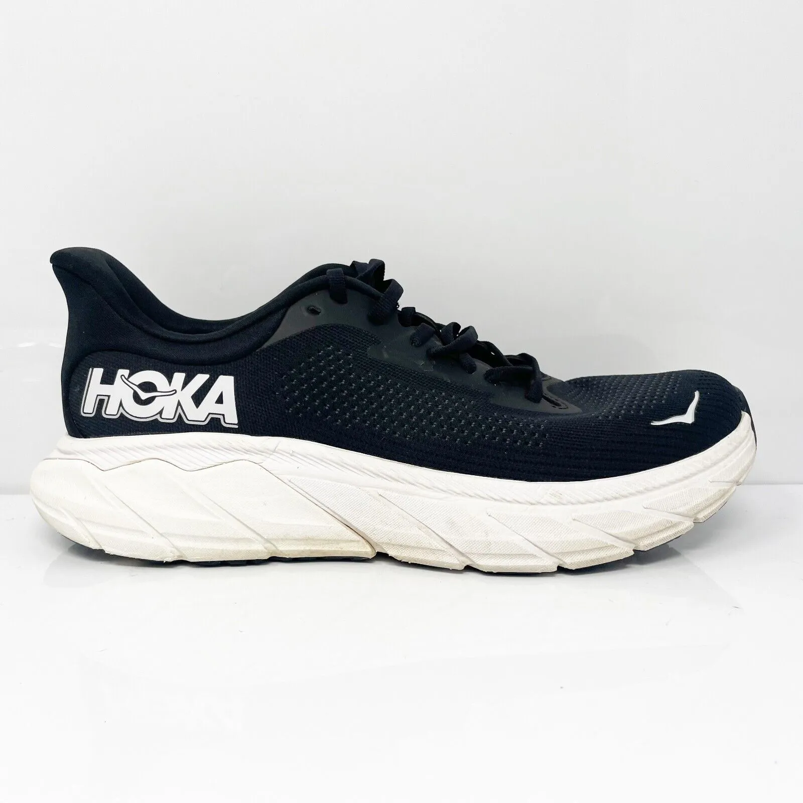 Hoka One One Womens Arahi 7 1147851 BWHT Black Running Shoes Sneakers Sz 10.5 B