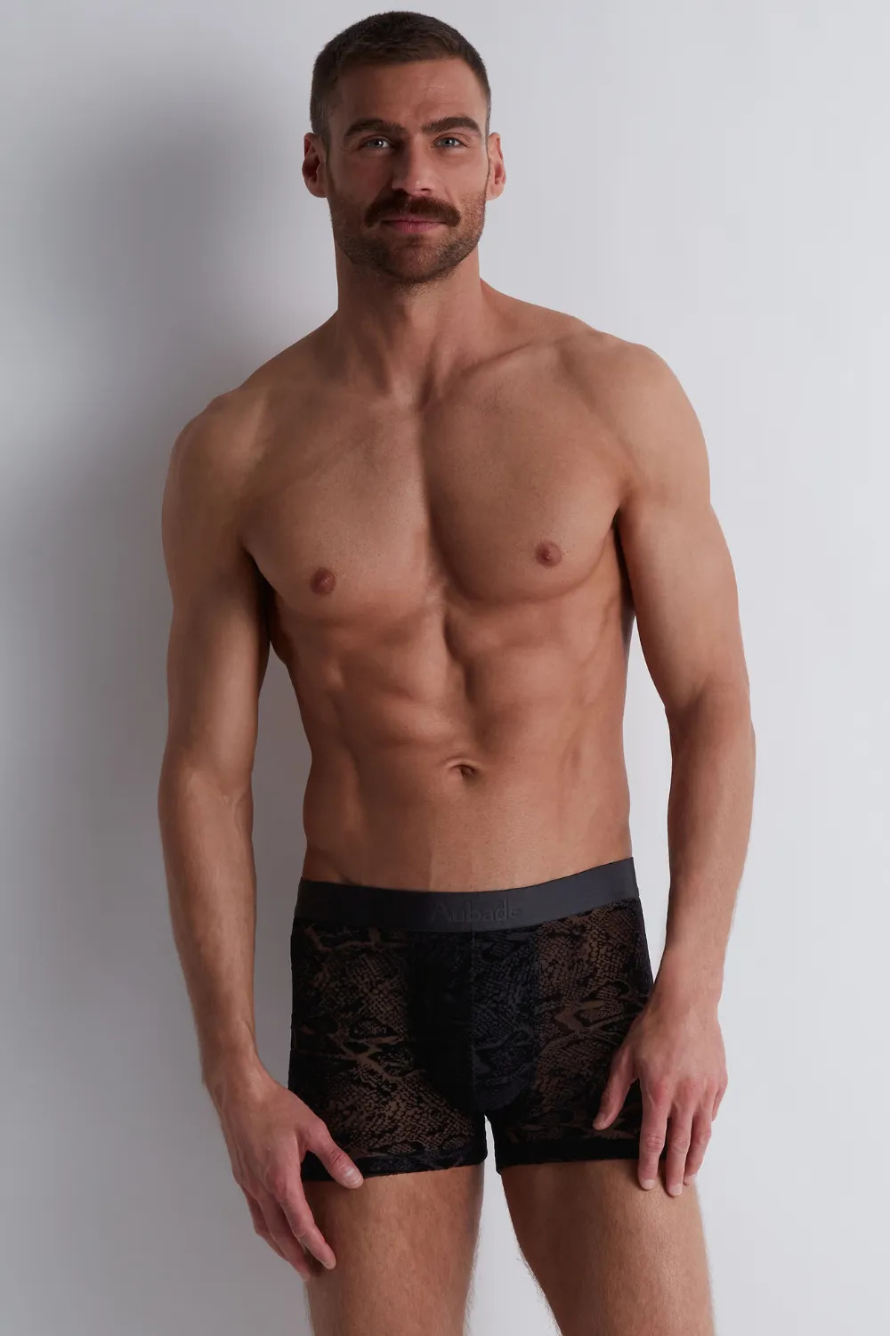 Homme Men Black Python Boxer