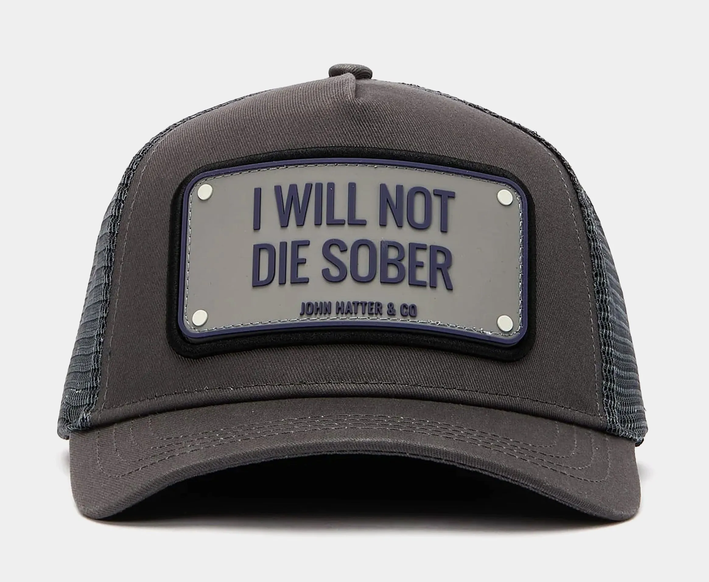 Truck Driver Men's Hat Grey Black