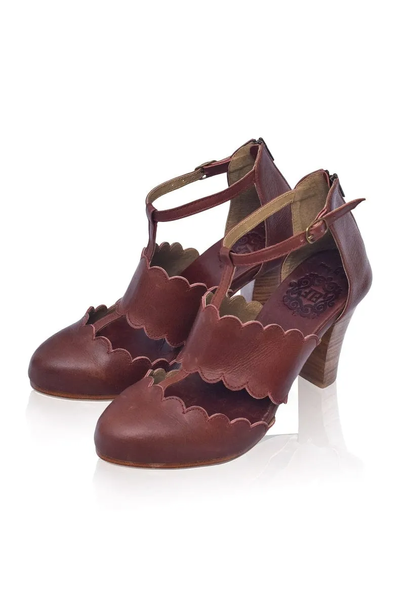 Vintage Brown Leather Heels - Incognito Style