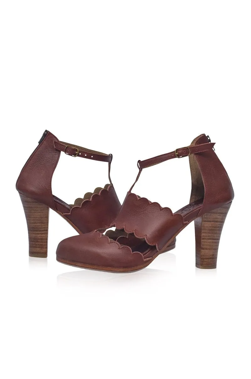 Vintage Brown Leather Heels - Incognito Style