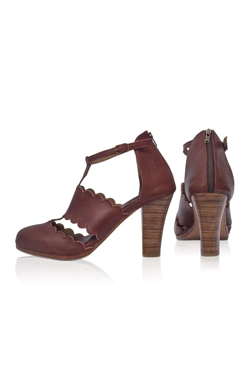 Vintage Brown Leather Heels - Incognito Style