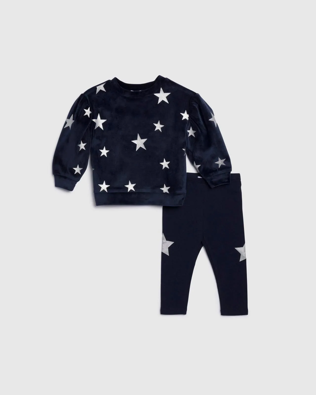 Infant Girl Velour Star Sweatshirt Set