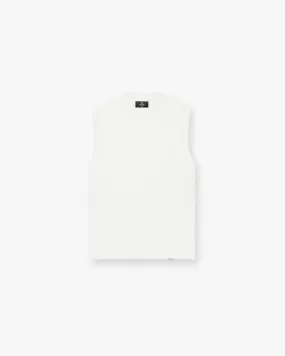 Initial Boxy Tank - Flat White