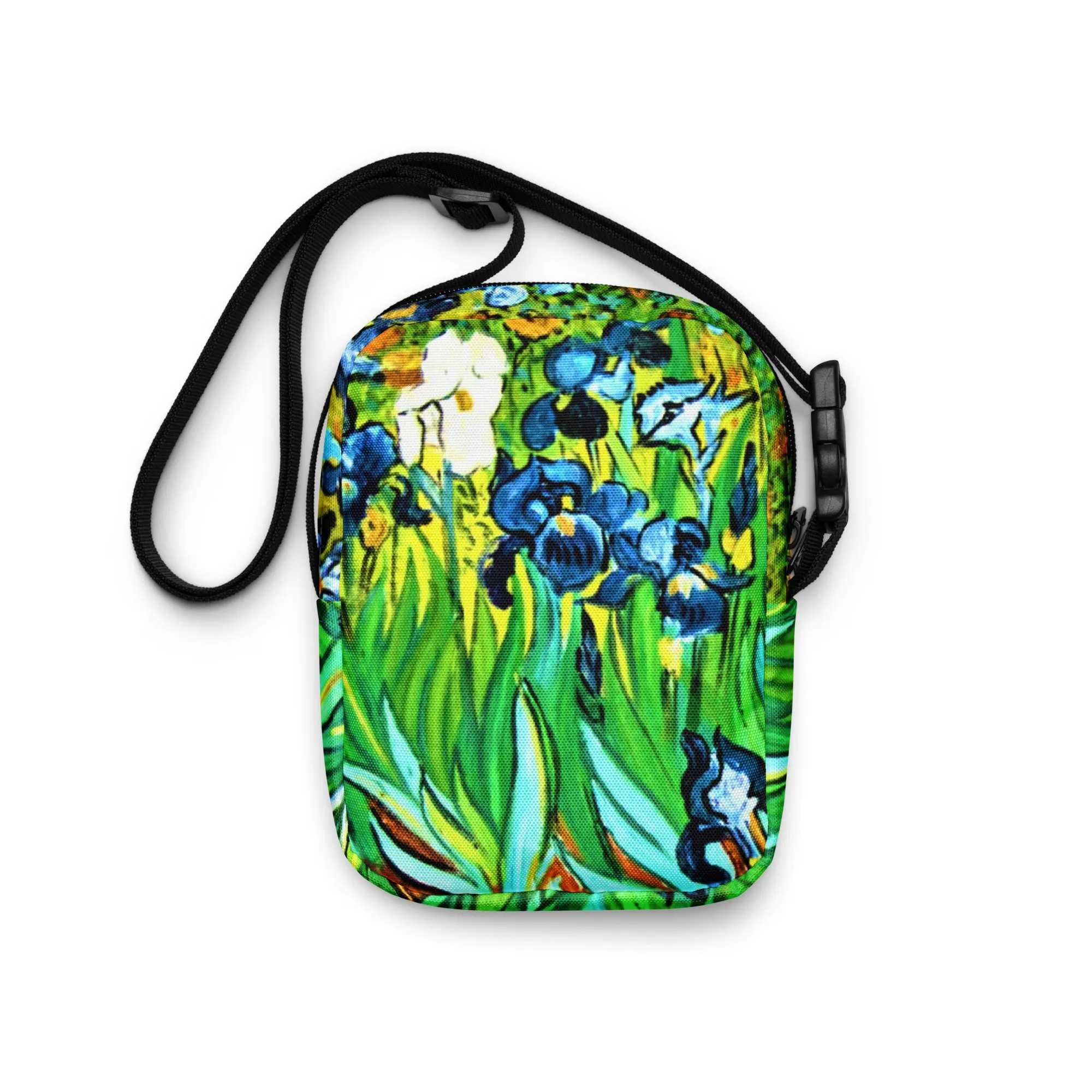 Irises by van Gogh Print Utility Crossbody Bag