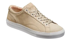 Isla - Beige Suede Hand Stitched Rubber Sole Sneaker