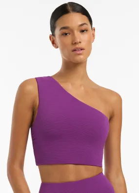 Isla Rib Wide Shoulder Top in Wine Cup