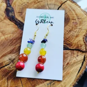 Island Girl Art - Chakra Strand Earrings with Natural Stone