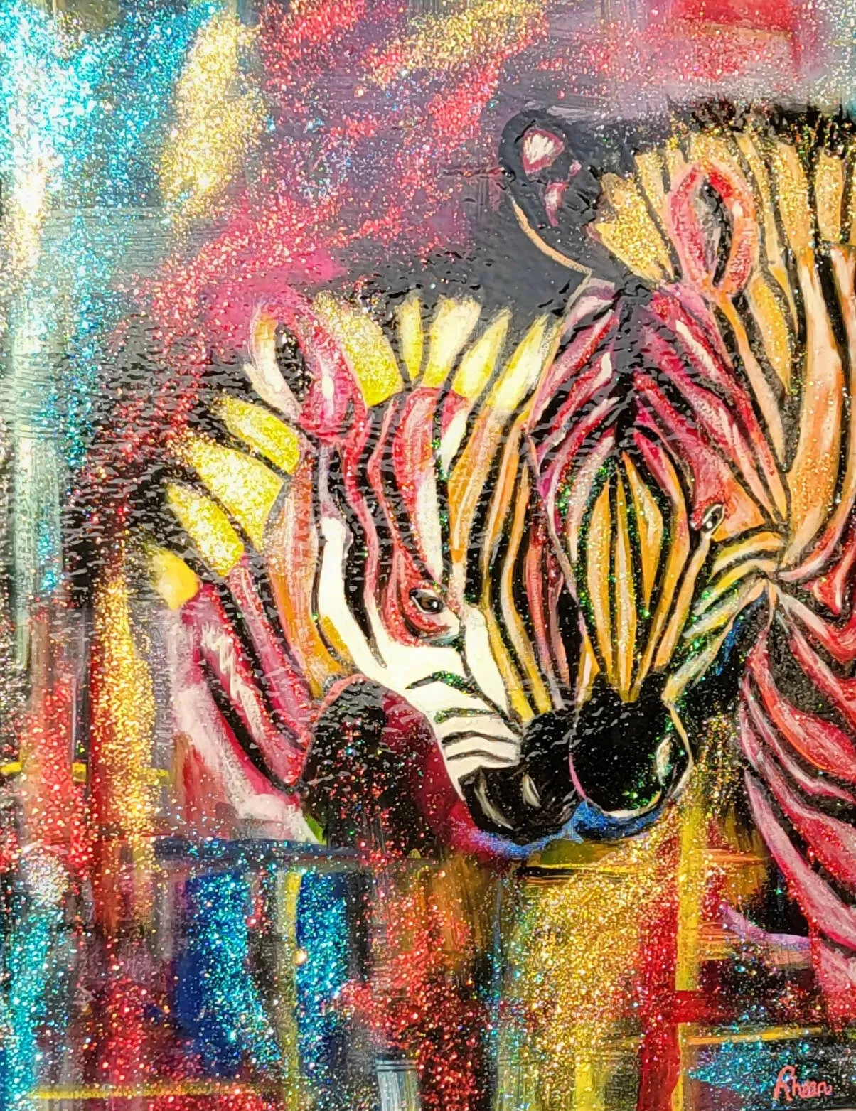 Island Girl Art - Zebra Print