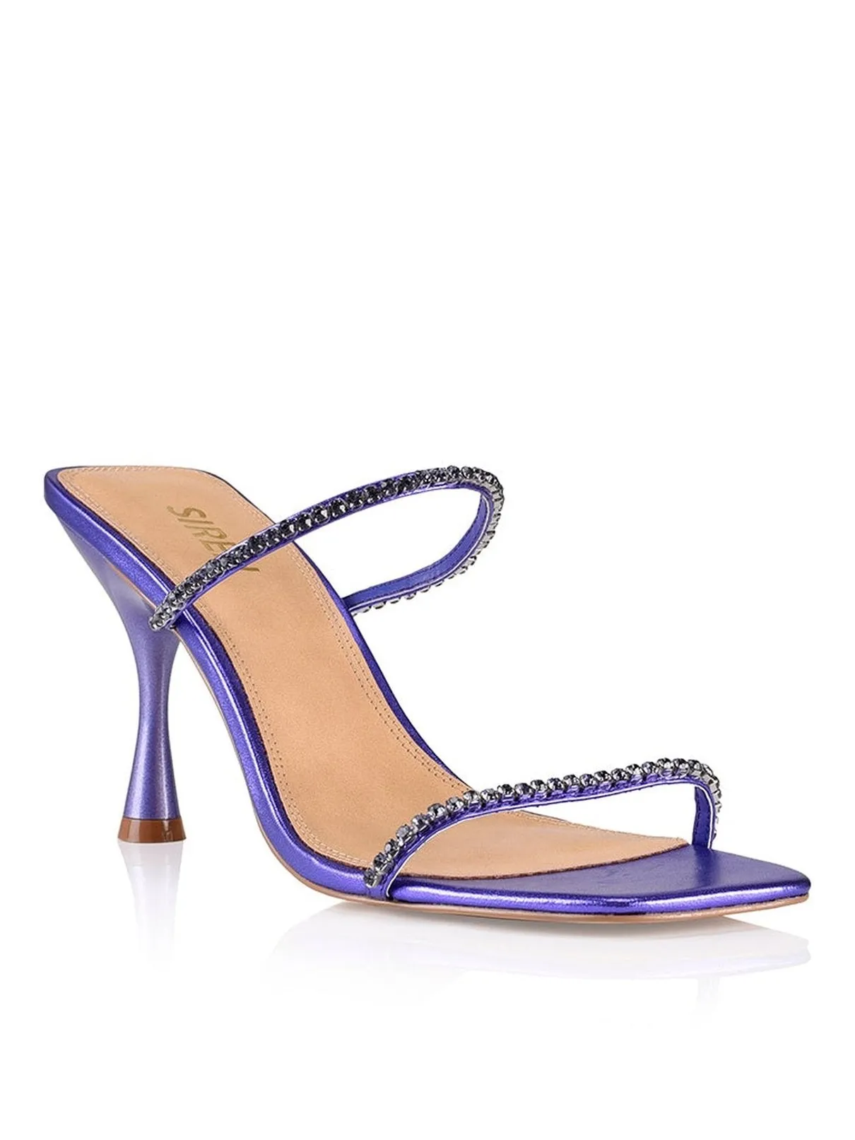 Izzy Purple Metallic Leather Stiletto Heels