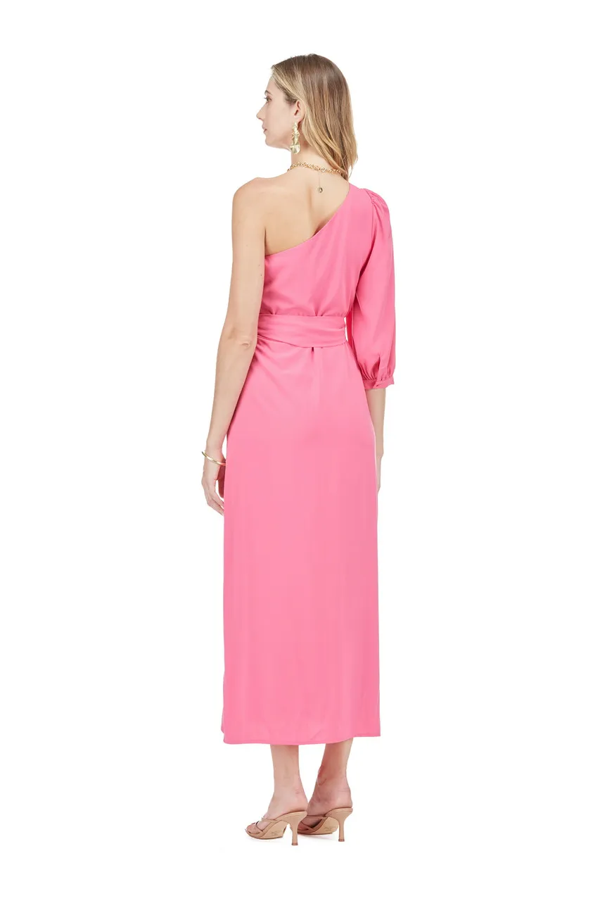 Pink One Shoulder Jade Dress