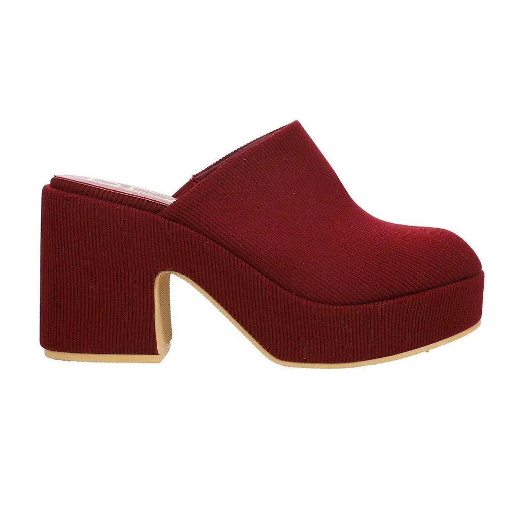 Jayde Platform Block Heel Mule Clogs