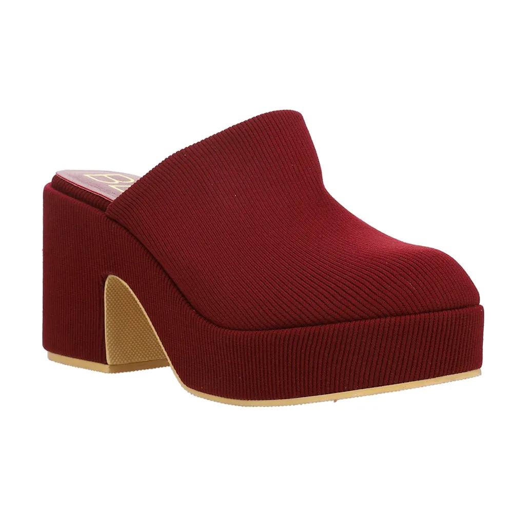 Jayde Platform Block Heel Mule Clogs