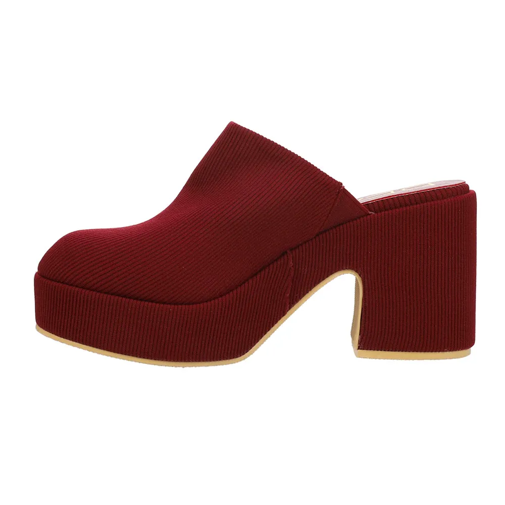 Jayde Platform Block Heel Mule Clogs