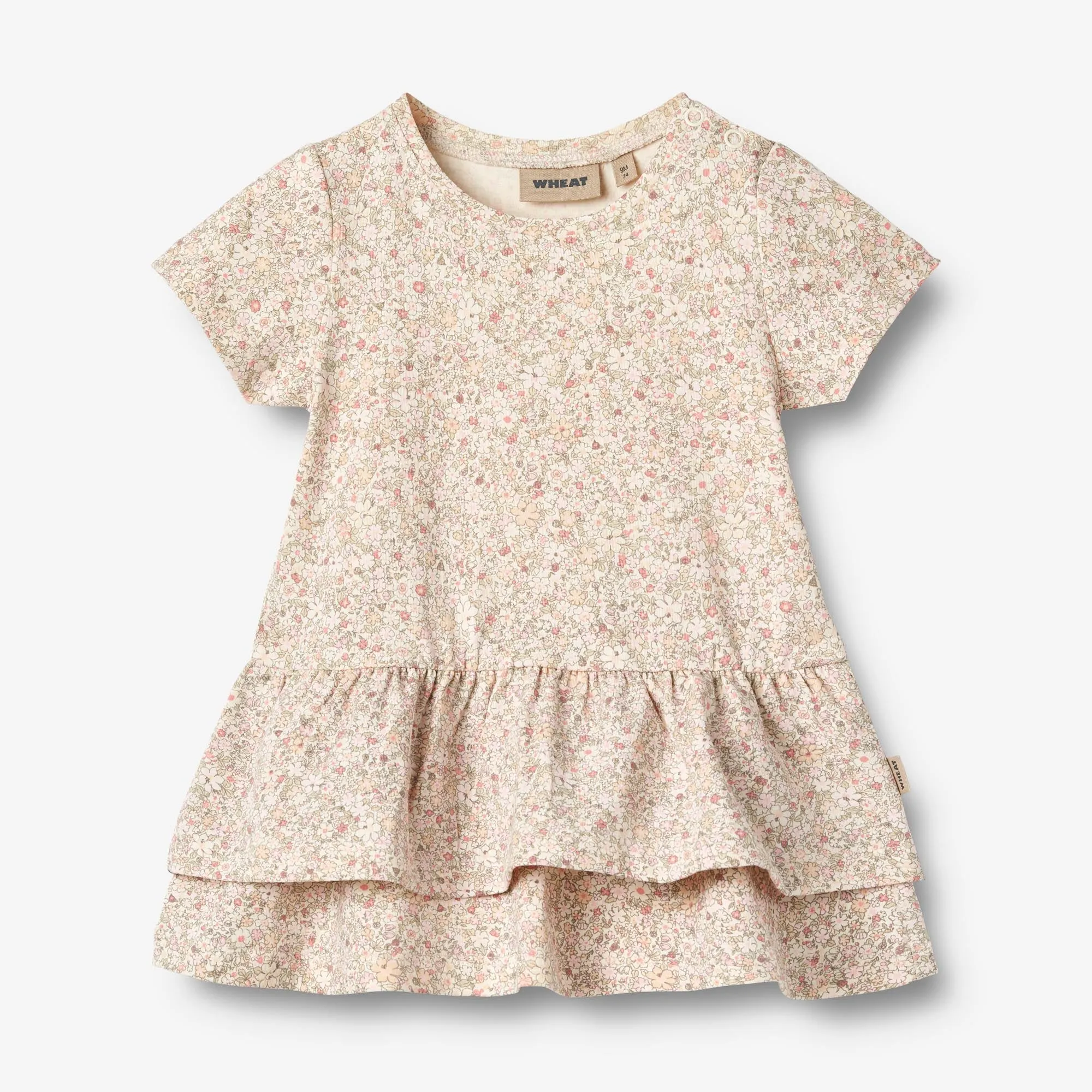 Jersey Dress S/S Johanna | Baby - cream flower meadow