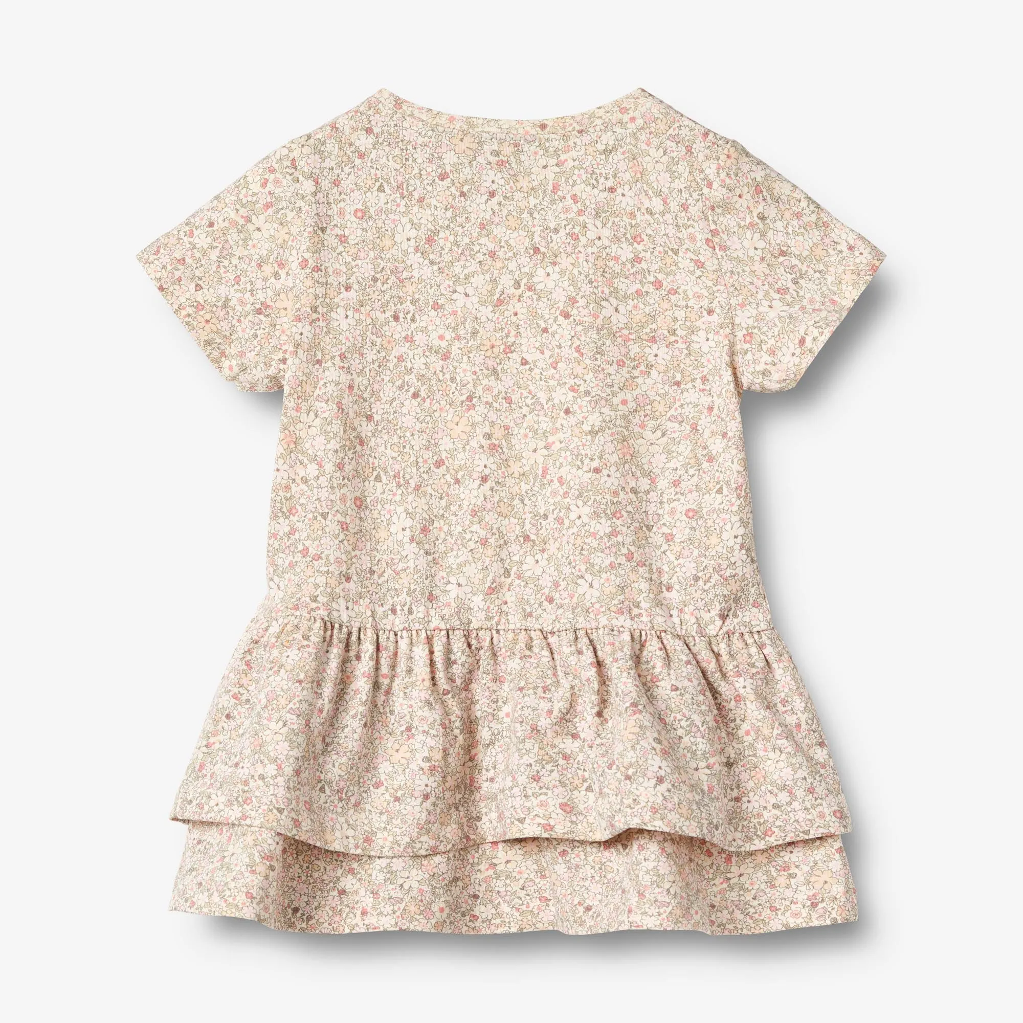 Jersey Dress S/S Johanna | Baby - cream flower meadow