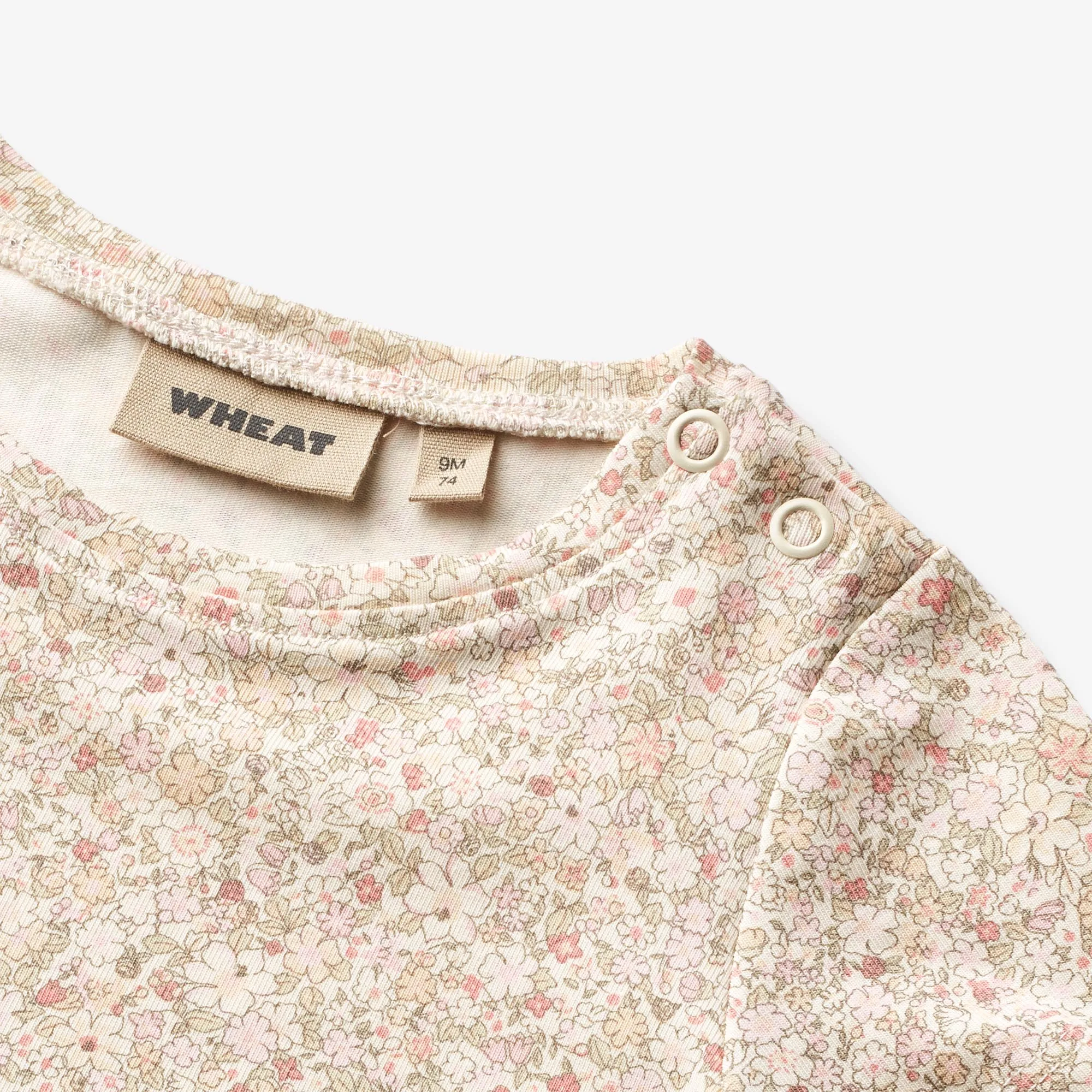 Jersey Dress S/S Johanna | Baby - cream flower meadow