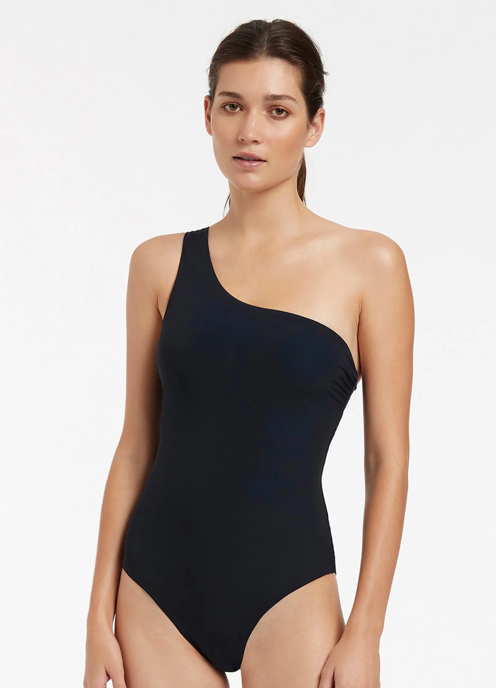 Jetset Navy One-Shoulder Swimsuit