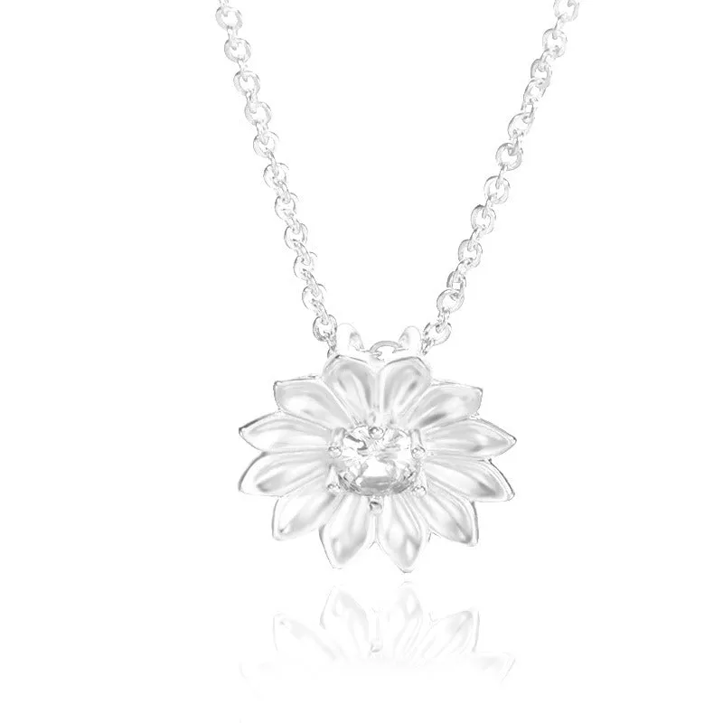 Jewelry Sunflower Zircon Ladies Necklace