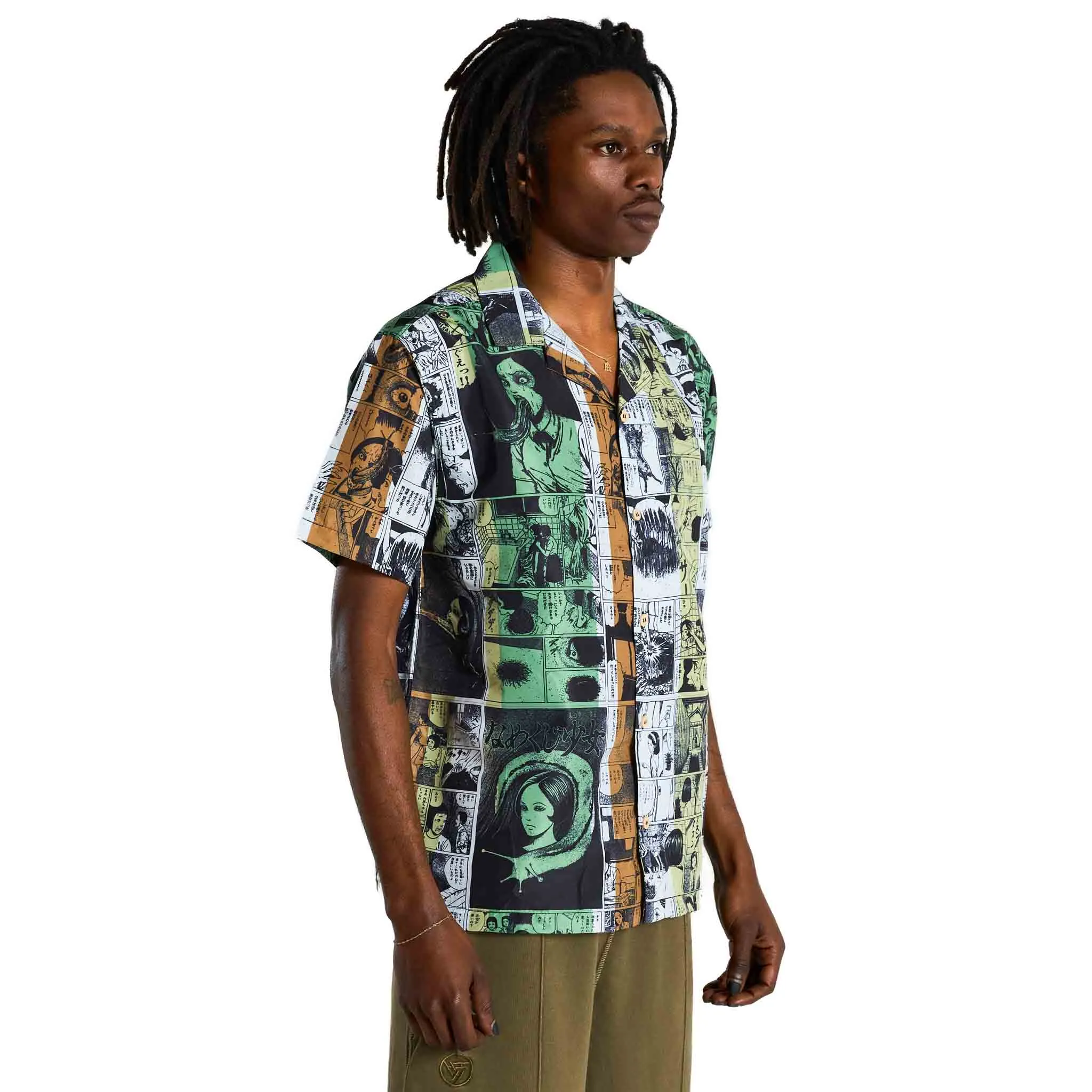 JUNJI ITO SNAIL GIRL BUTTON UP SHIRT (MULTI)