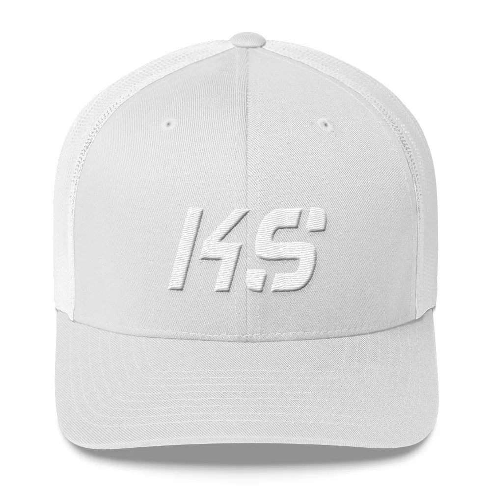 Kansas Trucker Cap with White Embroidery - KS - Multiple Color Options