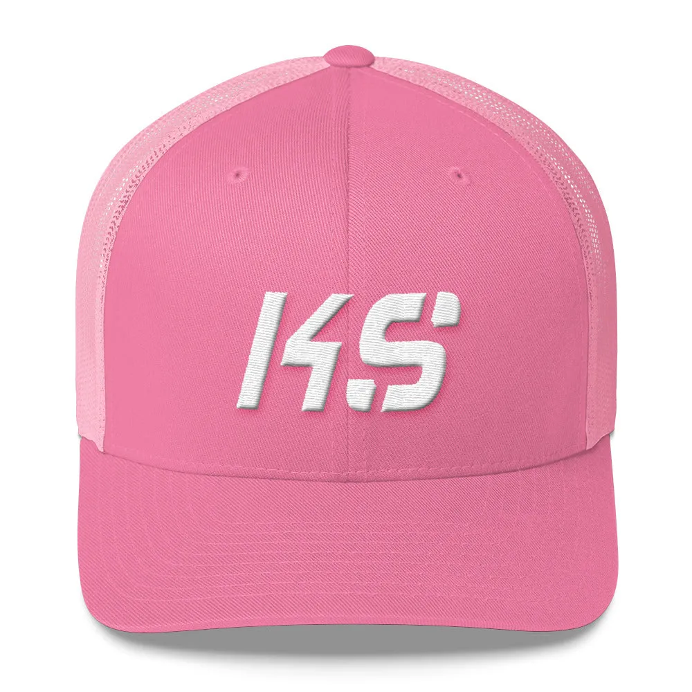 Kansas Trucker Cap with White Embroidery - KS - Multiple Color Options