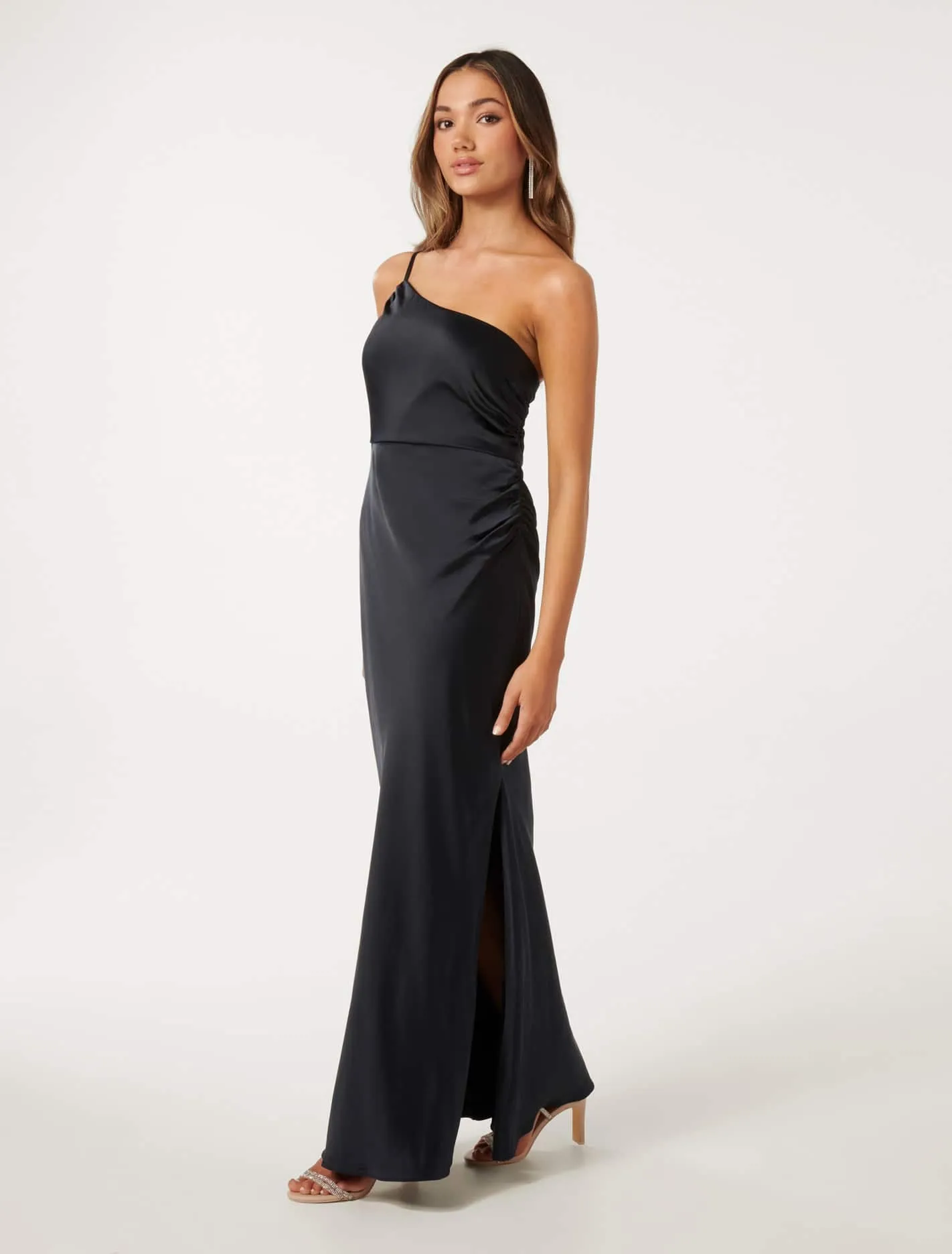 Petite One Shoulder Maxi Dress Kelly