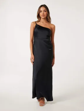 Petite One Shoulder Maxi Dress Kelly