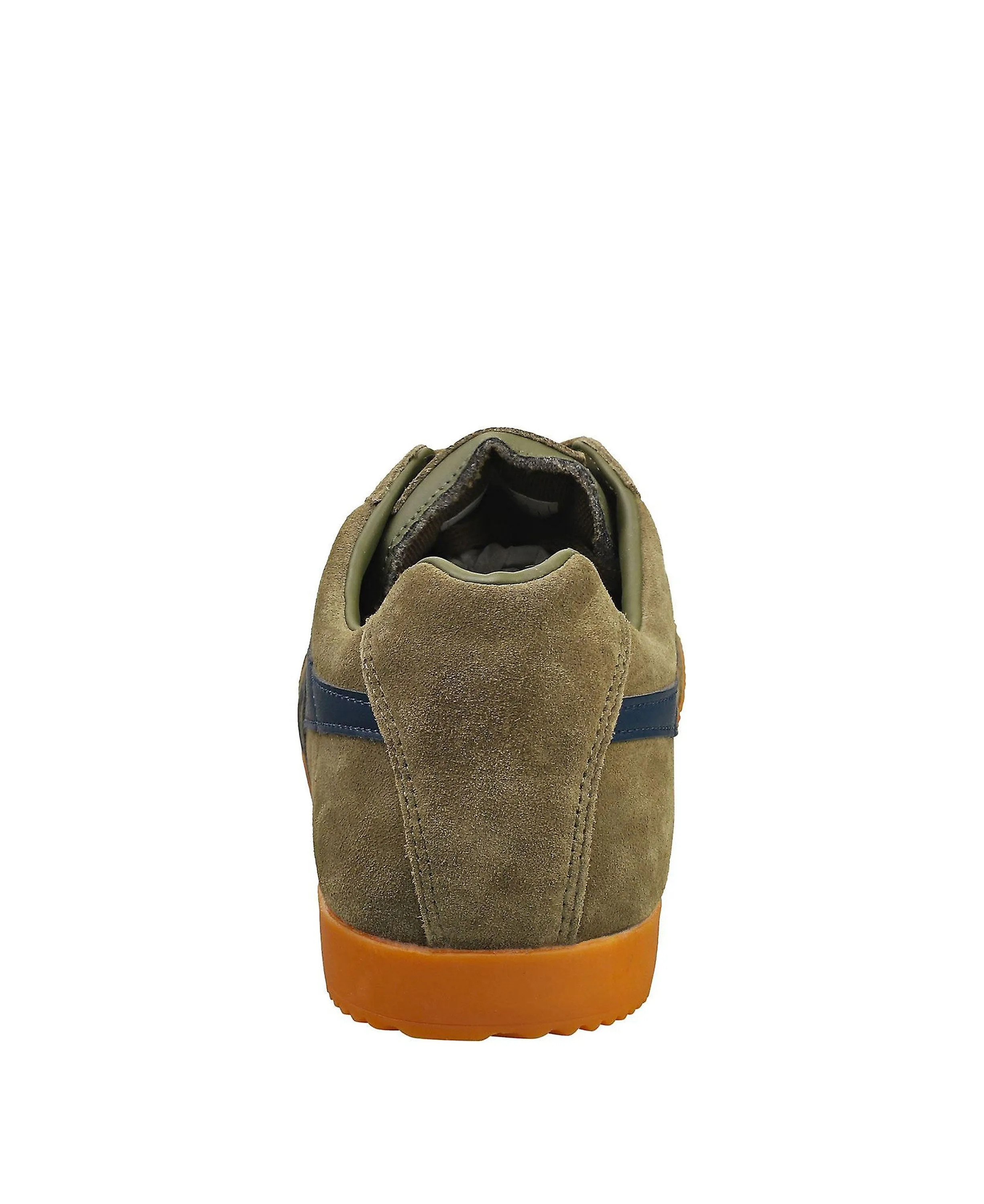 Khaki/Navy Harrier Suede Trainers