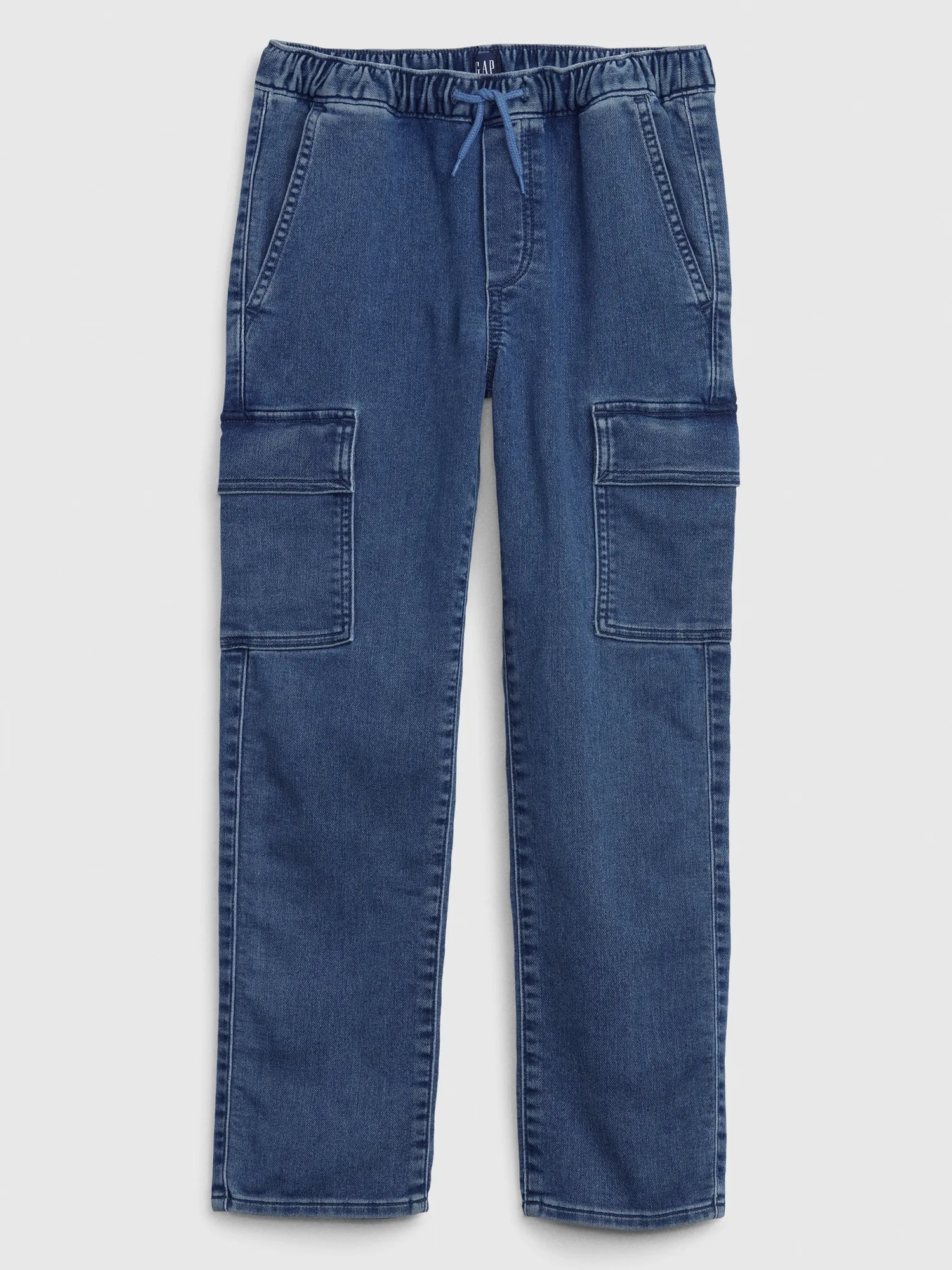 Kids SuperSoft Straight Denim Cargo Joggers