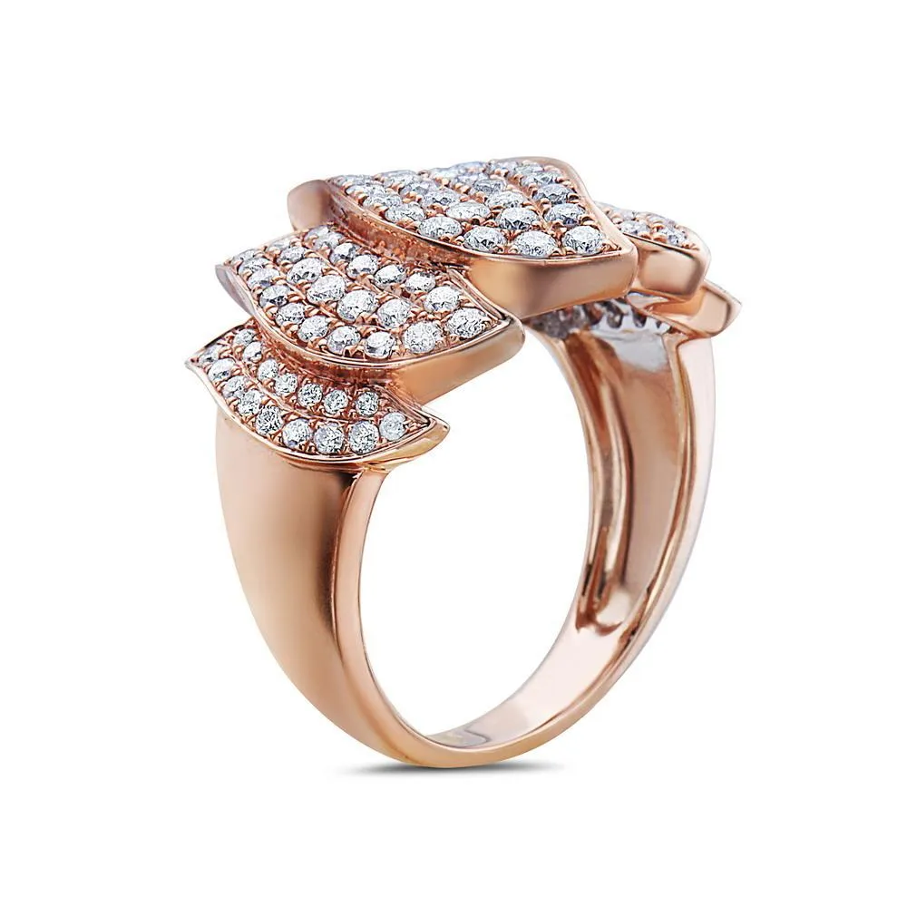 Ladies 18k Rose Gold With 1.28 CT Right Hand Ring