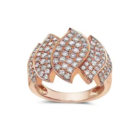 Ladies 18k Rose Gold With 1.28 CT Right Hand Ring