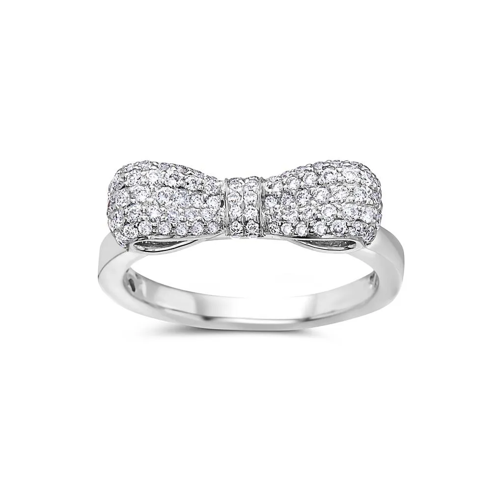 Ladies 18k White Gold With 0.48 CT Right Hand Ring