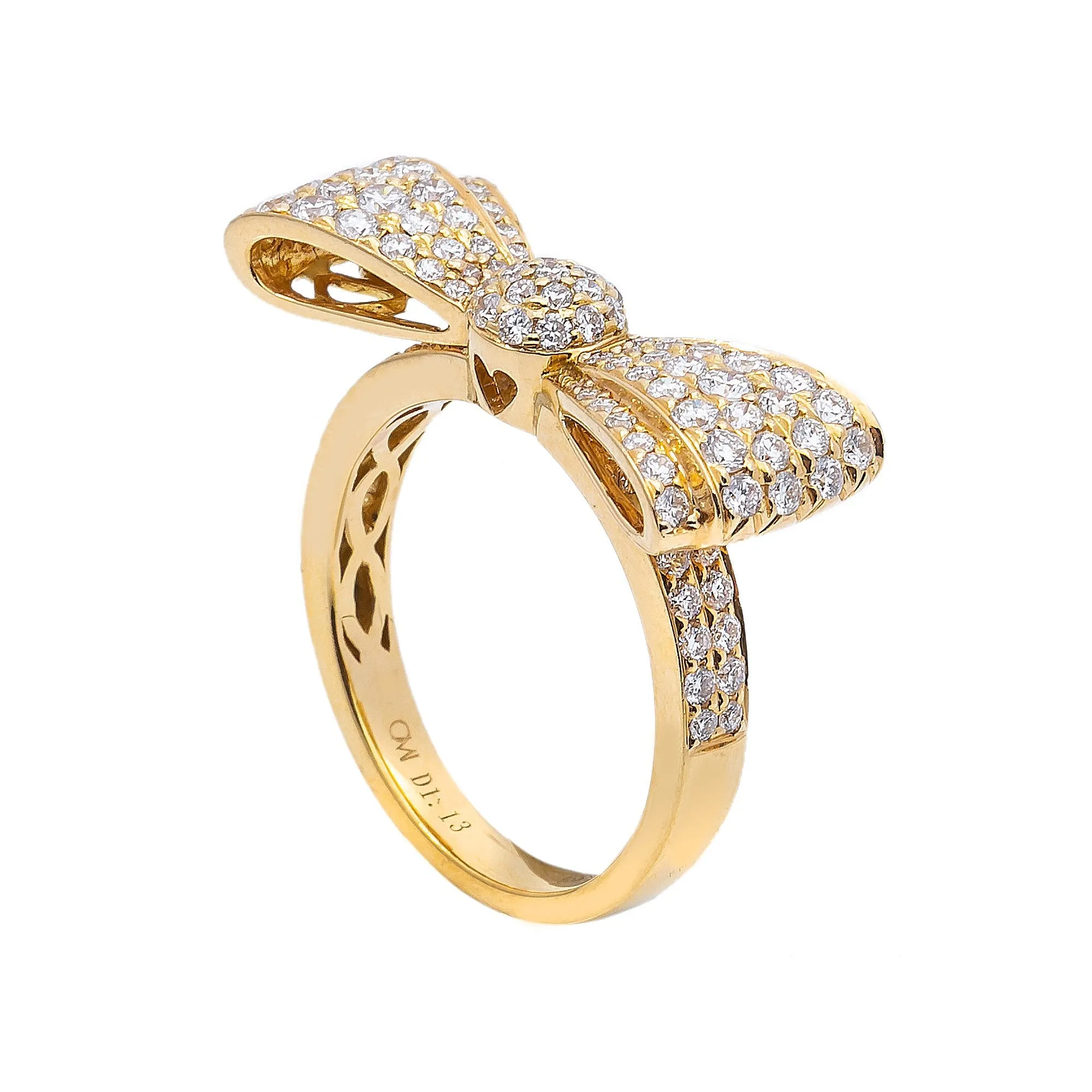 Ladies 18k Yellow Gold with 1.13 CT Right Hand Ring