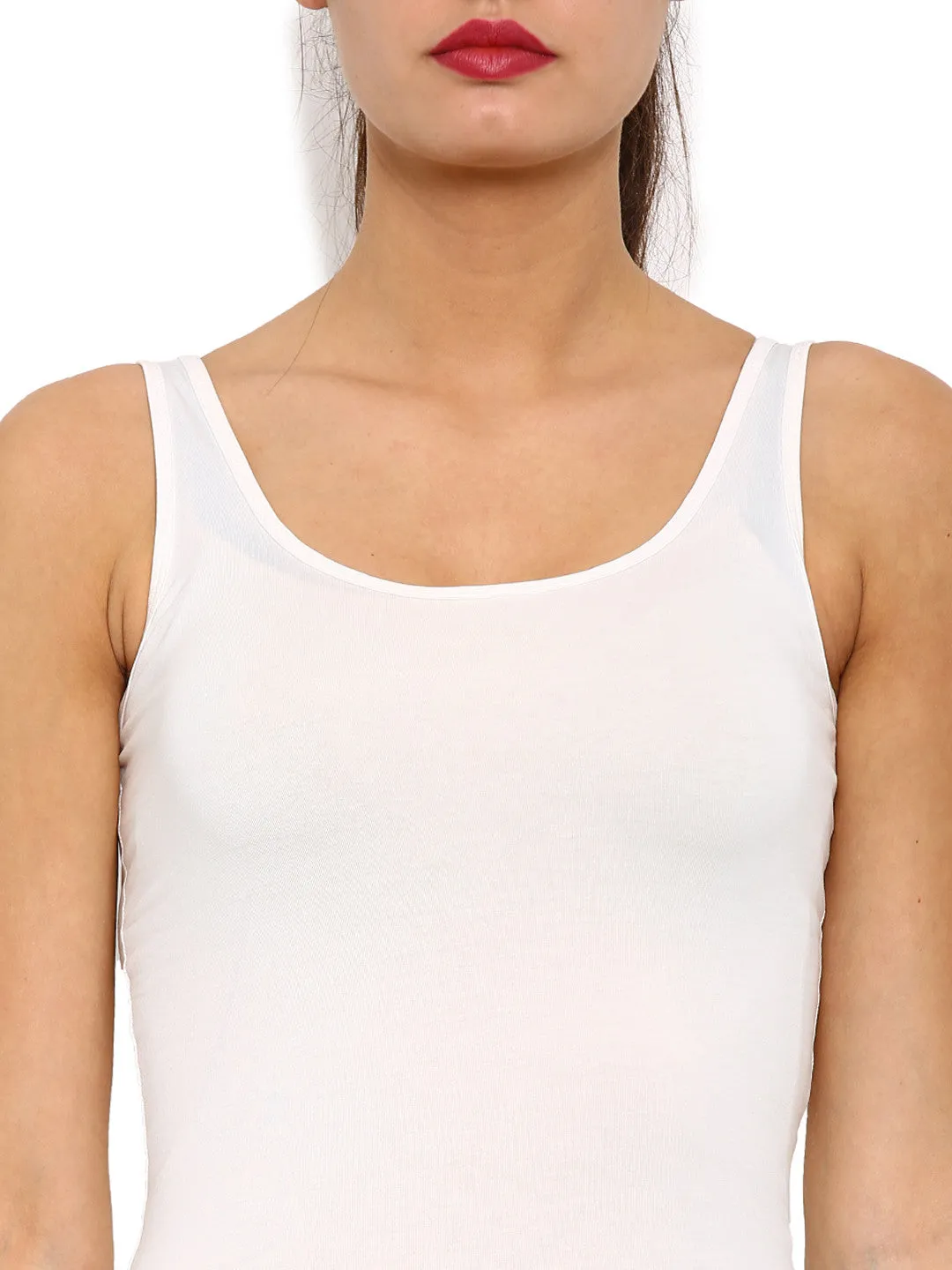 Ladies Razor Back Top Offwhite