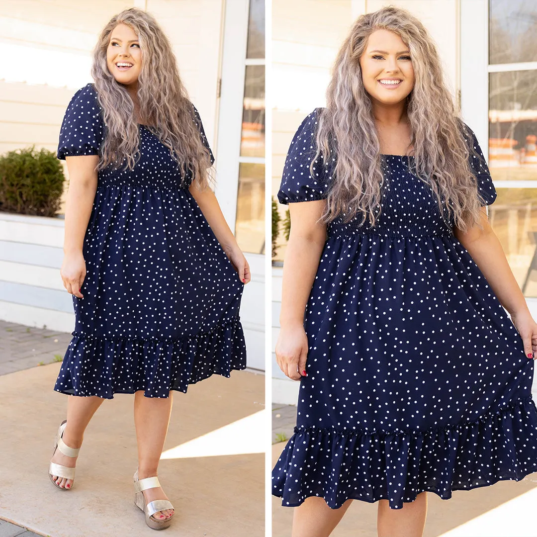 Navy Blue Madonna Dress