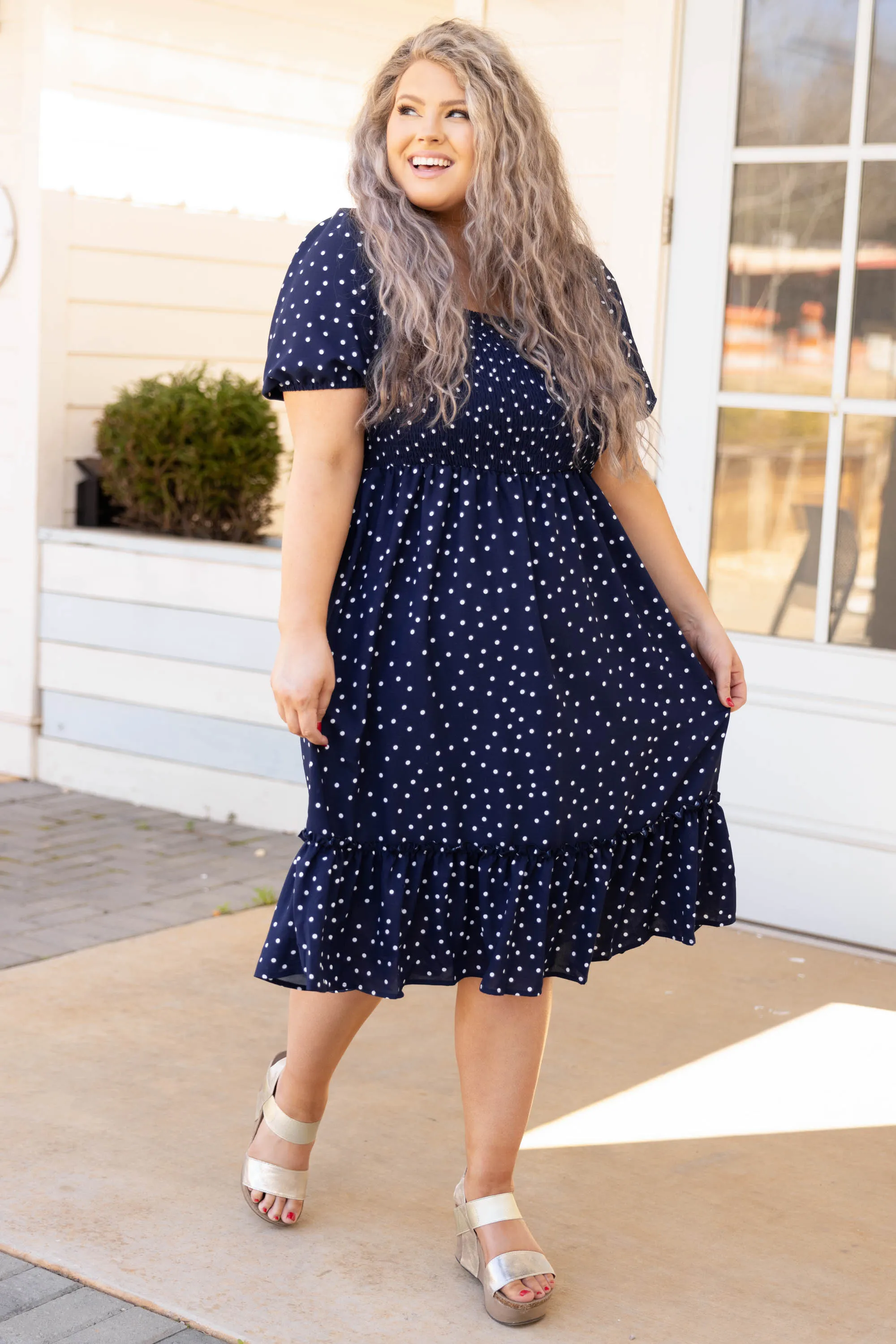 Navy Blue Madonna Dress