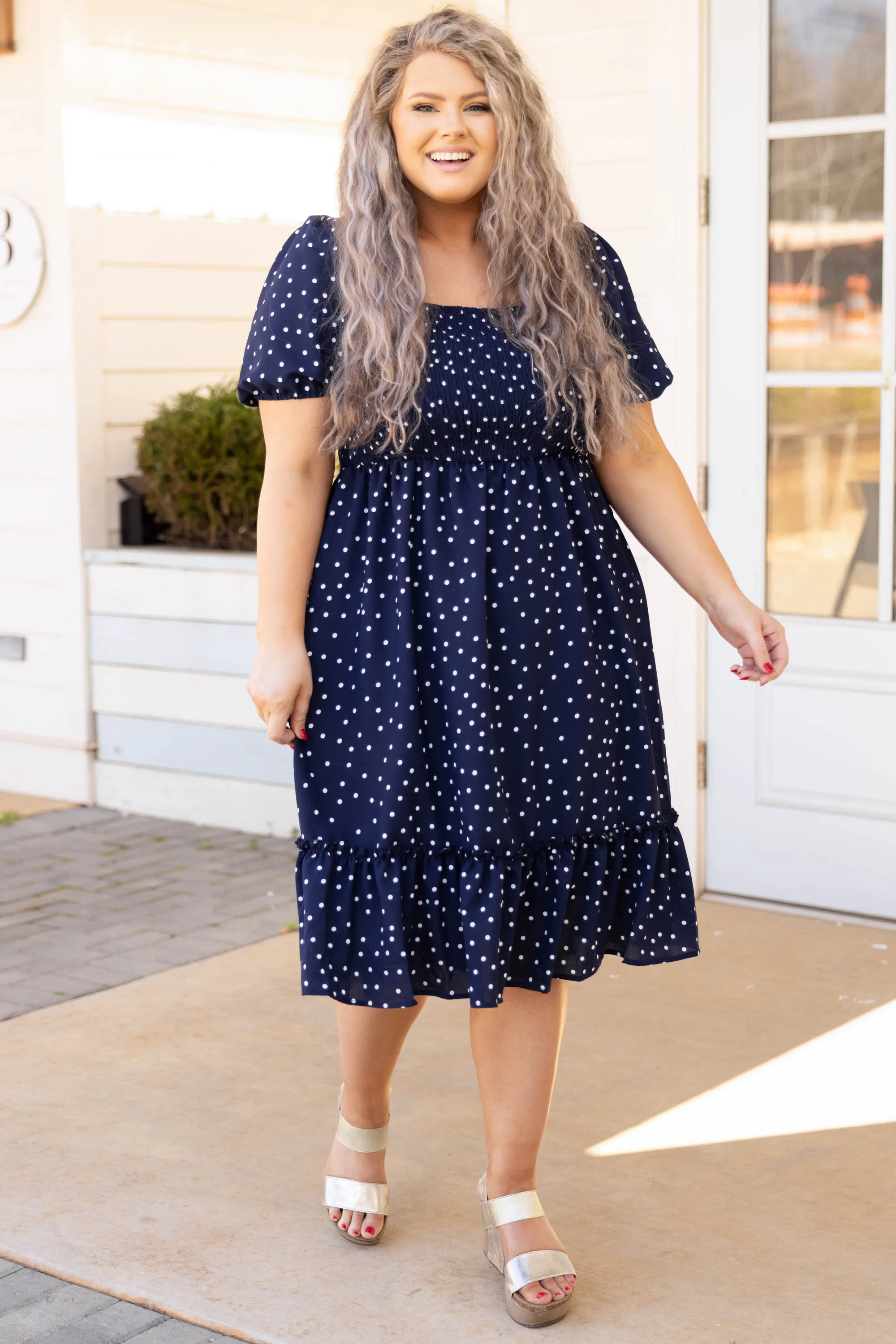 Navy Blue Madonna Dress