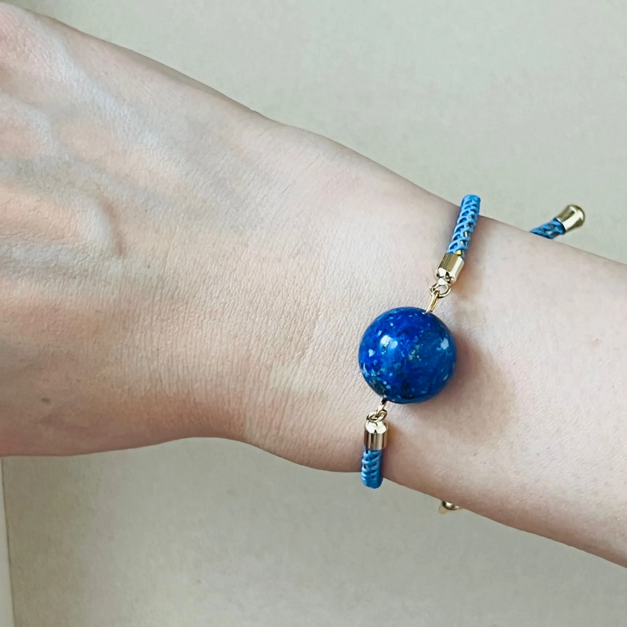 Blue String Lapis Lazuli Bracelet for Girls