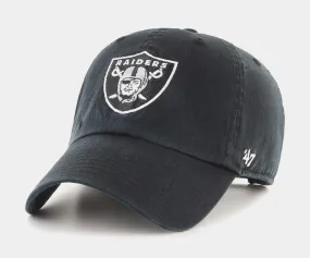 Las Vegas Raiders Clean Up Men's Hat in Black and White