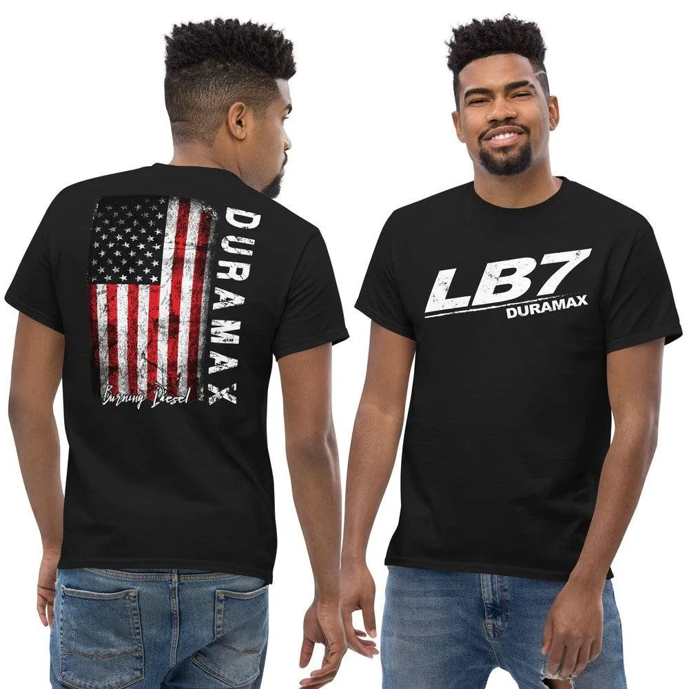 Diesel Truck Shirt With American Flag