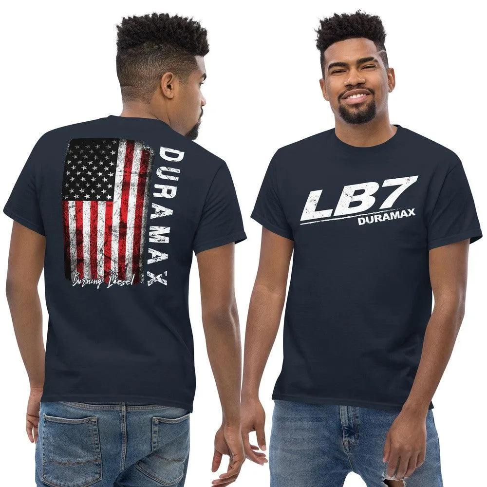 Diesel Truck Shirt With American Flag