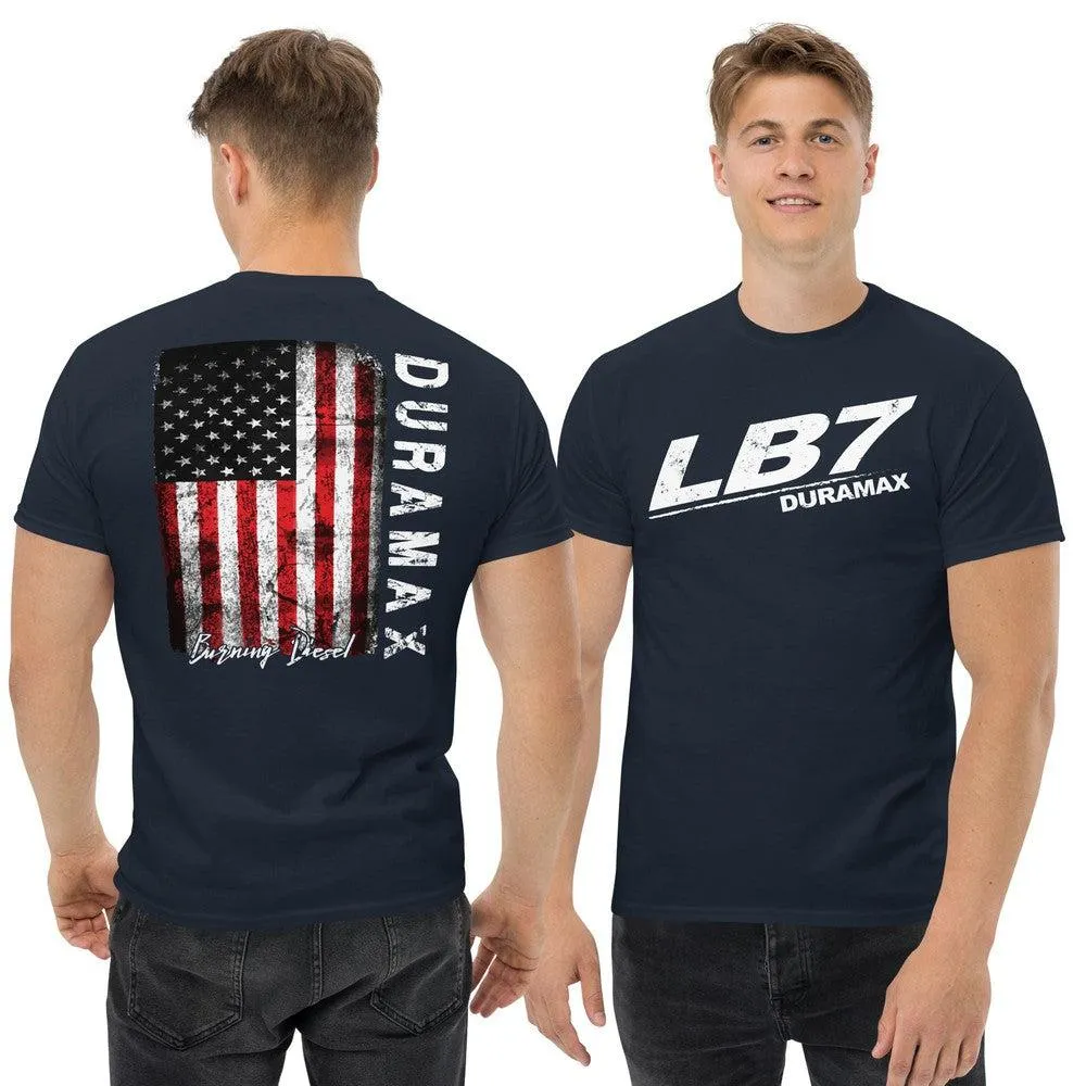 Diesel Truck Shirt With American Flag