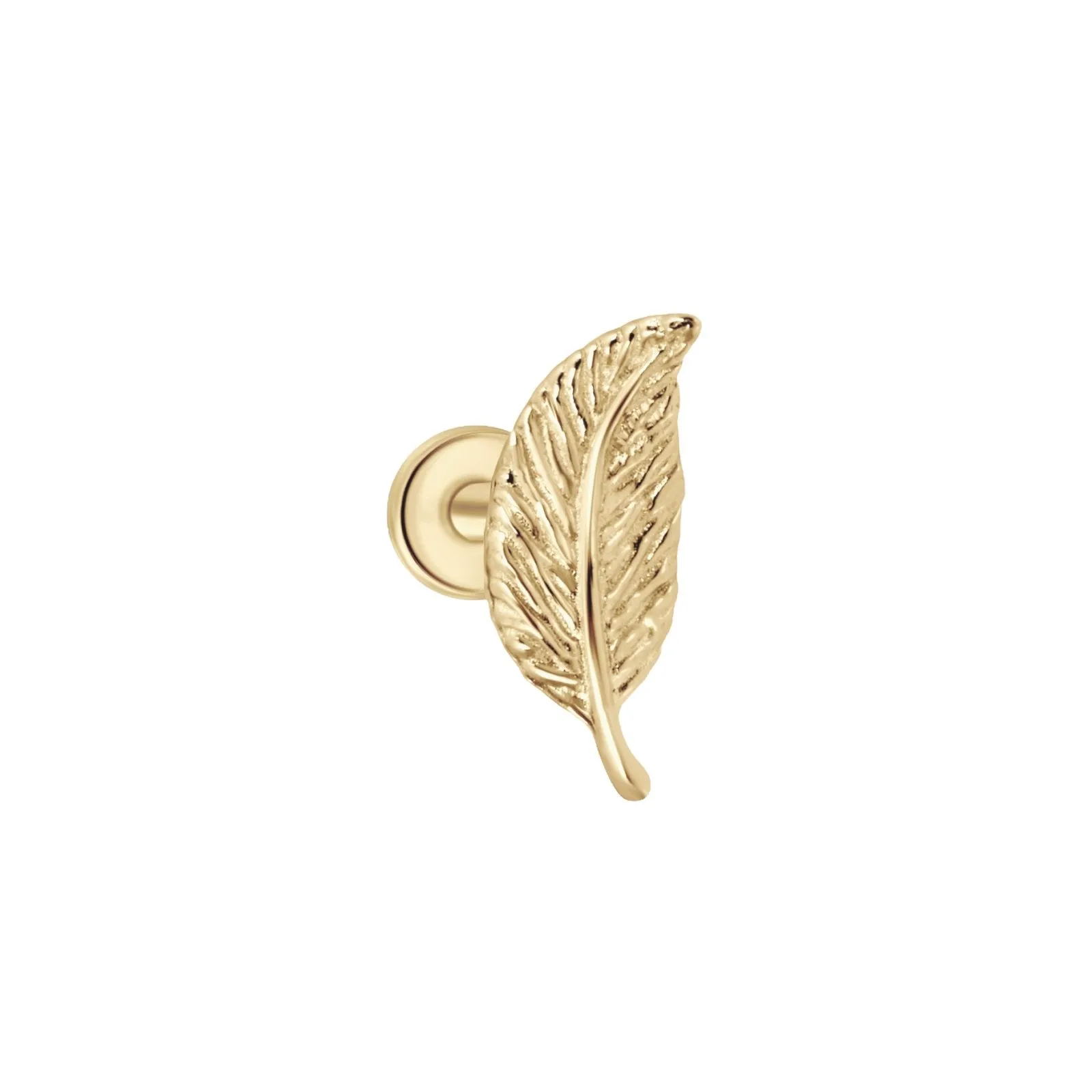 Flat Back Leaf Earring