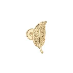 Flat Back Leaf Earring