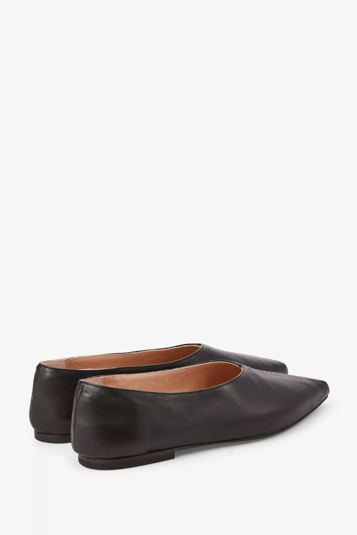 Leather ballet flat mules