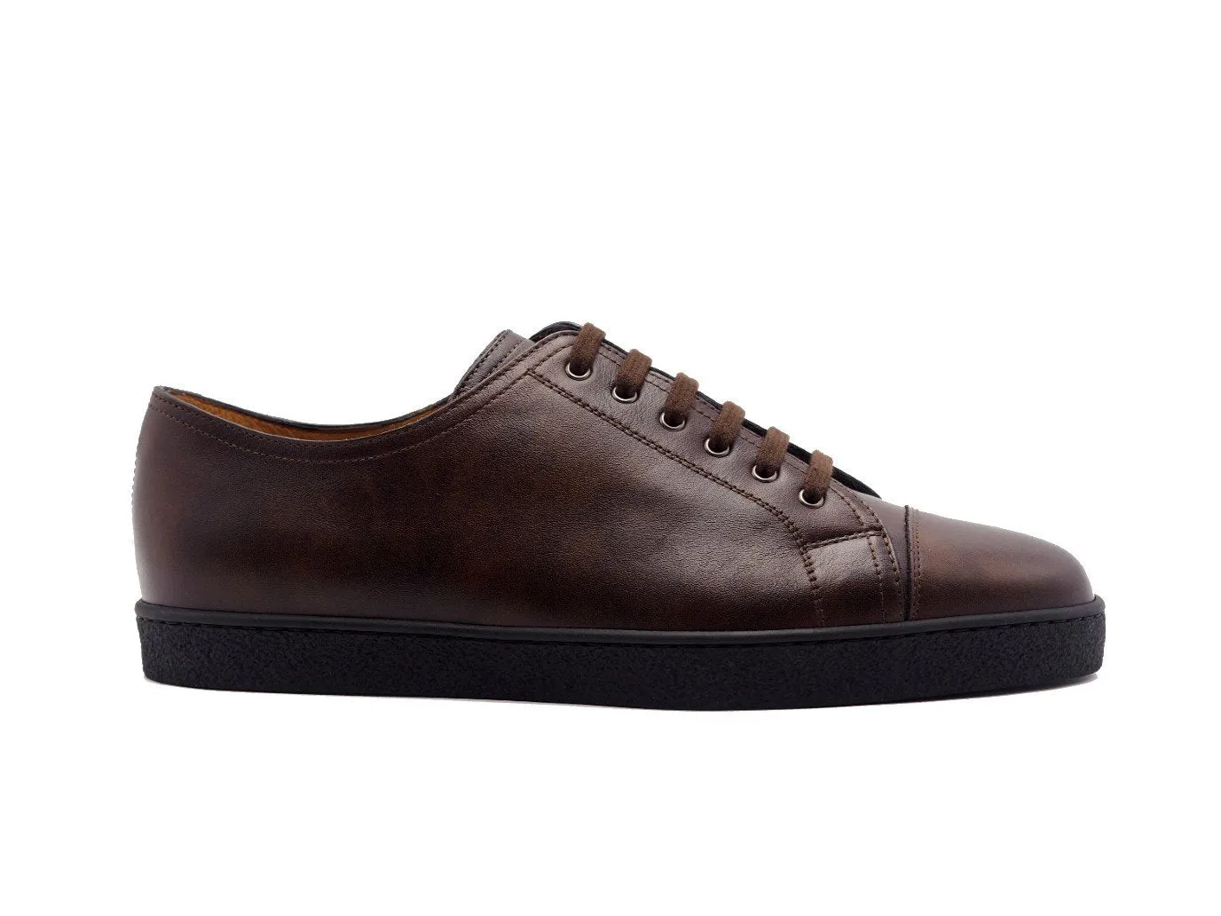 Dark Brown Museum Calf Leather Shoes by Levah