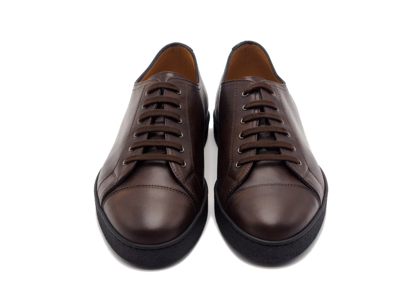 Dark Brown Museum Calf Leather Shoes by Levah