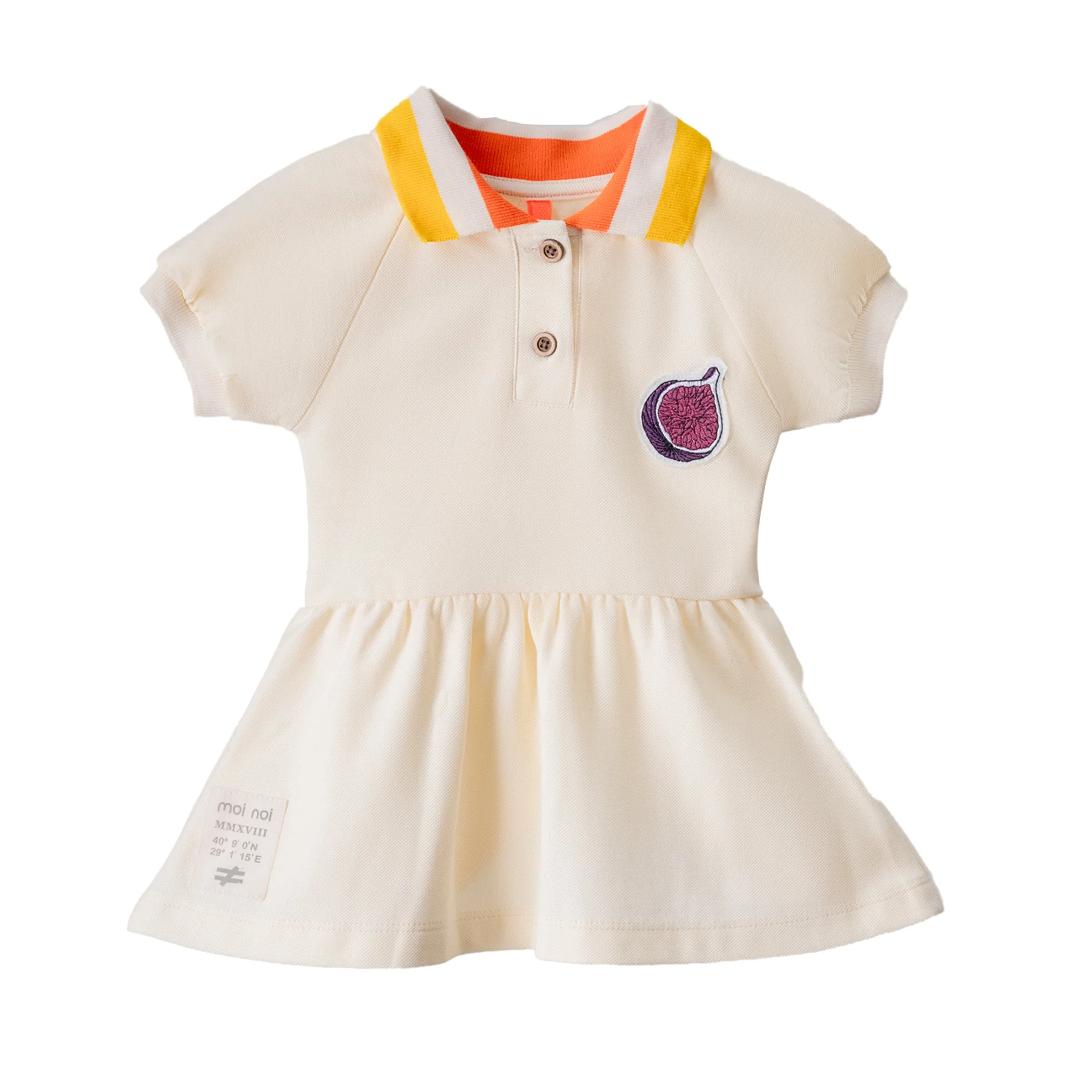 Light Brown Fig Logo Polo Dress