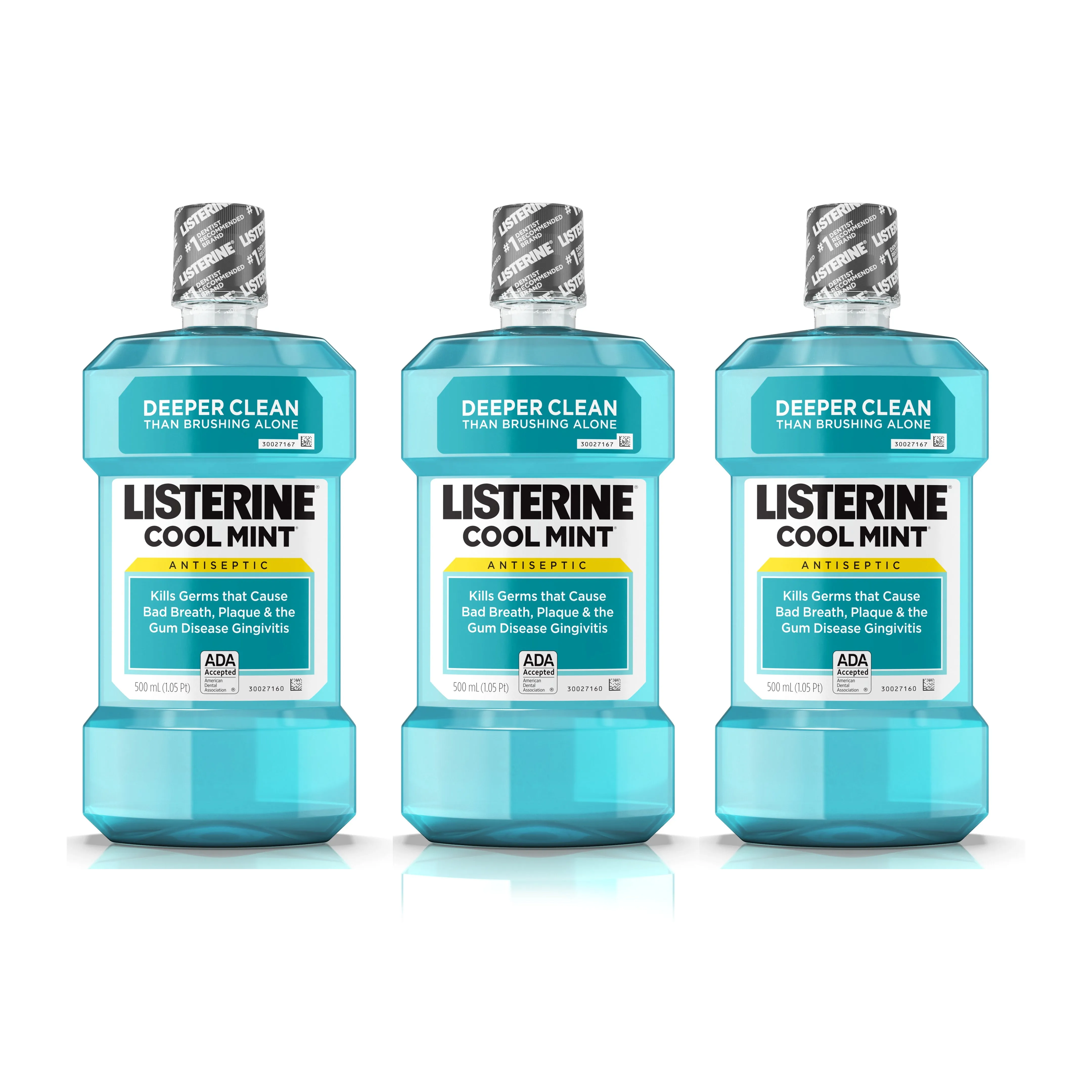 Listerine Cool Mint Mouthwash 500ml 3-Pack